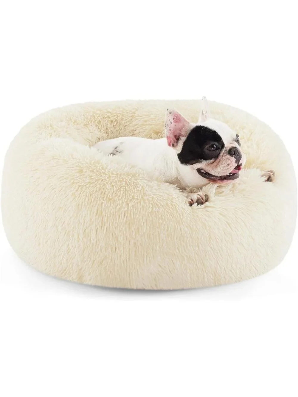 Calming Donut Dog Bed Anti-Anxiety Self Warming Cozy Soft Plush  24